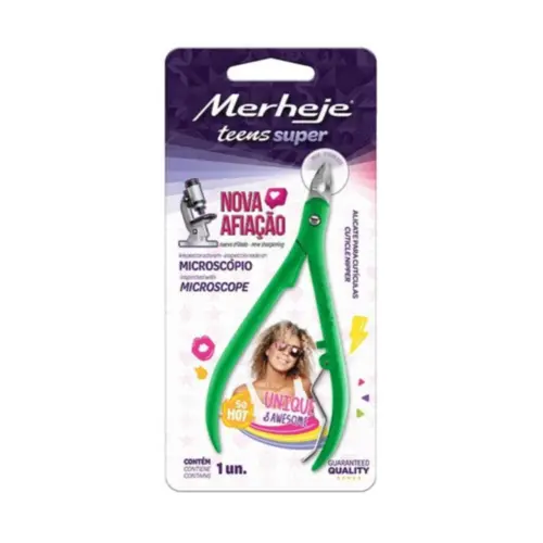 Alicate de Cutículas Merheje Teen Verde