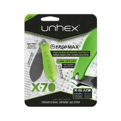 Alicate de Cutículas Merheje Unhexx 70 verde água