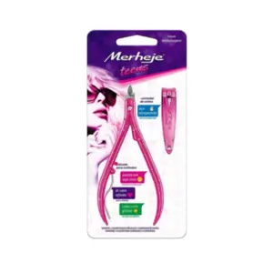 Alicate para Cutículas e cortador de Unhas Merheje Teens Mix Com 2 unidades