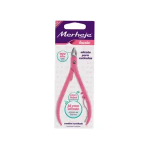 Alicate de Cutícula Merheje Basico Rosa