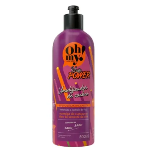 Umidificador de Cachos Haskell Hair Power para Cabelos ondulados, cacheados, crespos e em transição Com 500 ml