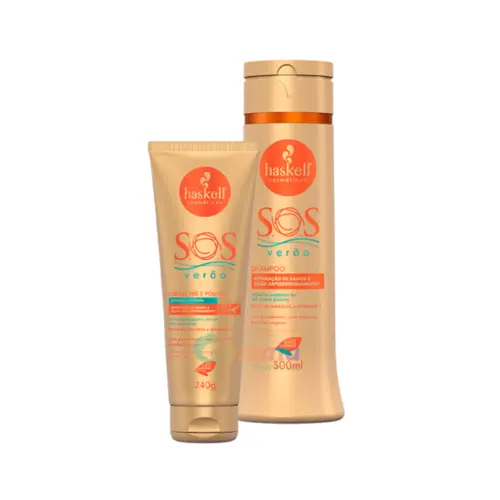 Kit Haskell SOS Verão Shampoo 300ml+Creme 240g