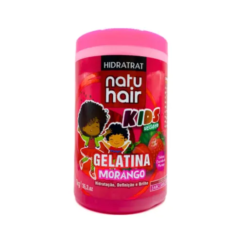 Gelatina Capilar infantil NatuHair Kids Morango Com 1kg