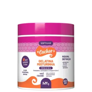 Gelatina Modeladora de Cachos Soft Hair Misturinha tipo 2/3/4 Com 520 g