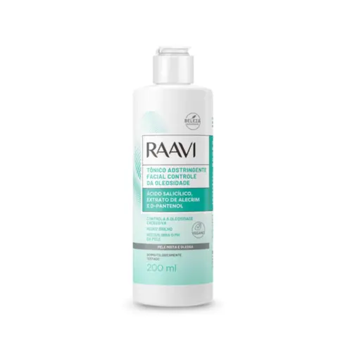 Tônico Facial Adstringente Raavi Controle da Oleosidade Com 200 ml