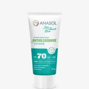 Protetor Solar Facial Anasol Clinicals BB Cream FPS 70 toque seco efeito matte oil free antioleosidade e antiacne Com 40