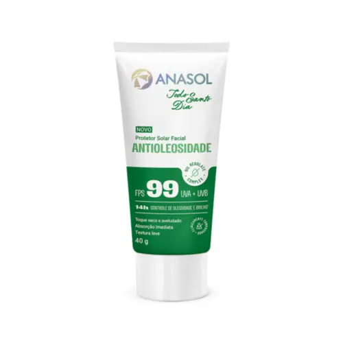 Protetor Solar Facial Anasol Antioleosidade toque seco FPS 99 Com 40 g
