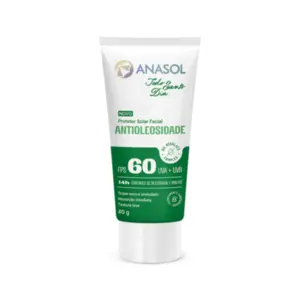 Protetor Solar Facial Anasol Toque seco antioleosidade FPS 60 Com 40 g