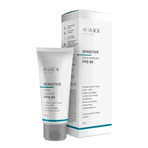 Protetor Solar Facial Anasol FPS 99 oil free toque seco antioleosidade pele sensível Com 40 g