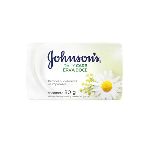 Sabonete em Barra Johnson & Johnson Daily Care erva doce Com 80 g
