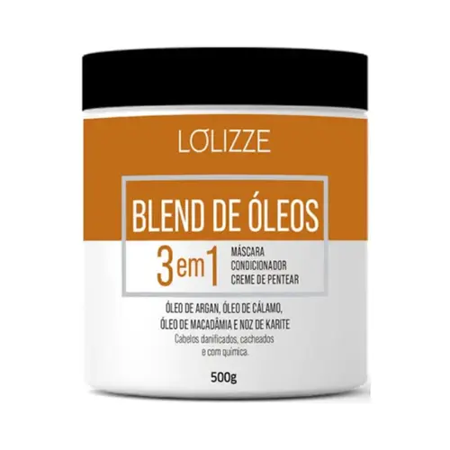 Mascara de Tratamento LOLIZZE 3 em 1 Blend de O´leos Com 500 g