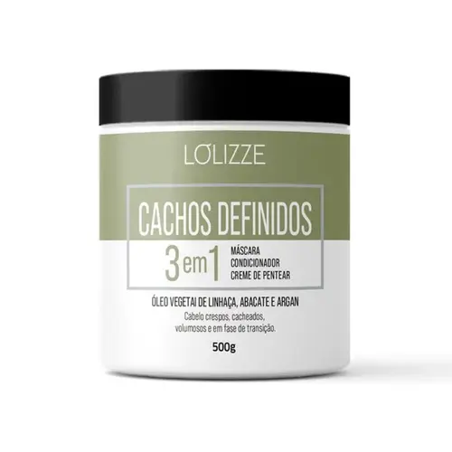 Máscara de Tratamento LOLIZZE 3em1 Cachos Definidos Com 500 g