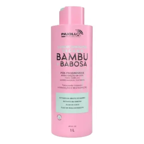 Condicionador Paiolla Vegano Bambu e Babosa Com 1000 ml
