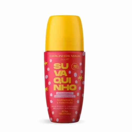 Desodorante Antitranspirante Roll On Rosa Selvagem Suvaquinho bloqueador de odor 72h Clareador de axilas Com 85 ml