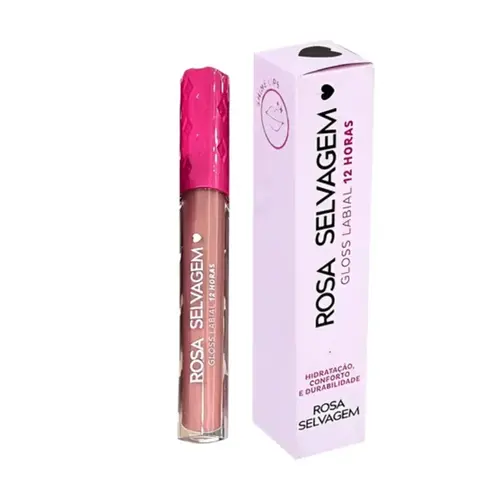 Gloss Labial Rosa Selvagem Plump Rosa Com 5 ml