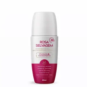 Desodorante Antitranspirante Roll On Rosa Selvagem Proteção e Clareamento Com 85 ml
