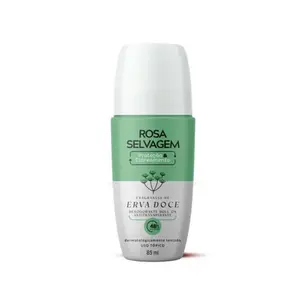 Desodorante Roll On Antitranspirante Clareador Axilas Rosa Selvagem Erva Doce 72H Com 85 ml