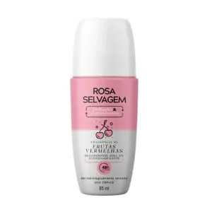 Desodorante Roll On Rosa Selvagem Frutas Vermelhas 72H Com 85 ml