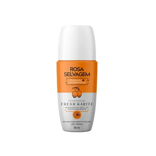 Desodorante Roll On Rosa Selvagem Fresh Karité 72H Com 85 ml