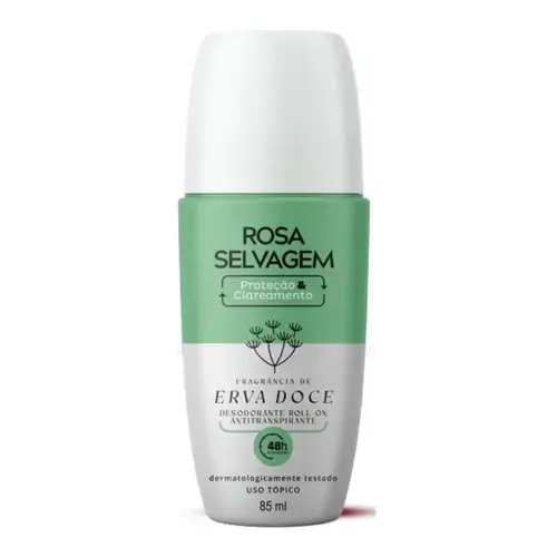 Desodorante Creme Rosa Selvagem erva doce 72H Com 85 g