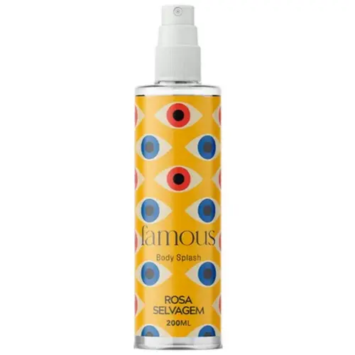 Body Splash Famous Rosa Selvagem Com 200 ml