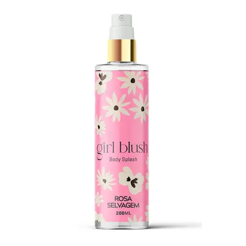 Body Splash Desodorante Corporal Rosa Selvagem Girl Blush Com 200 ml