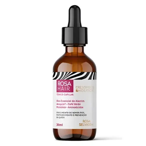 Tônico Capilar Rosa Selvagem Crescimento e Hidratação Com 30 ml