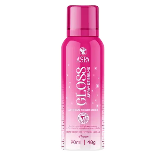 Sérum Antifrizz Aspa Gloss Spray de Brilho Com 90 ml