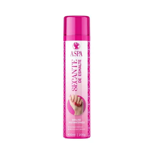 Secante de Esmalte ASPA Secante instantâneo que forma película protetora e confere Brilho Com 400 ml