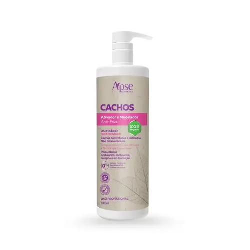 Ativador e Modelador Anti Frizz Cachos Apice Ação Condicionante Com 1000 ml