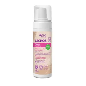 Mousse Nutritivo para Cachos Apice Low Poo Ação Condicionante Proteção Térmica Com 210 ml