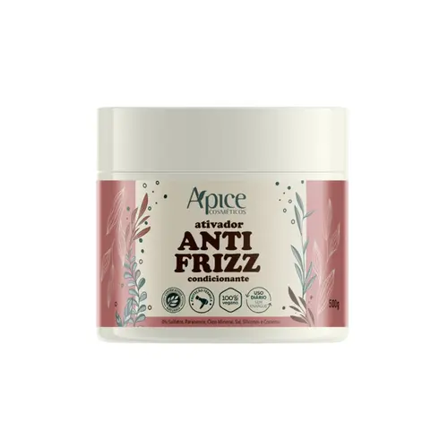 Ativador e Modelador de Cachos Ápice Cosmetics Anti Frizz Vegano Liberado No Poo Low Poo Sem Enxágue Com 500 g