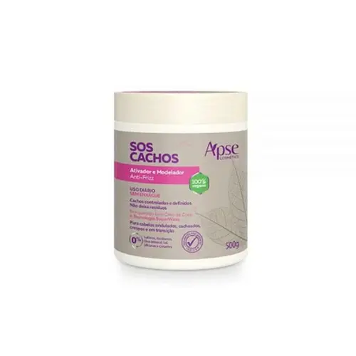 Ativador e Modelador Anti Frizz Cachos Apice No Poo Low Poo Ação condicionante Com 500 g