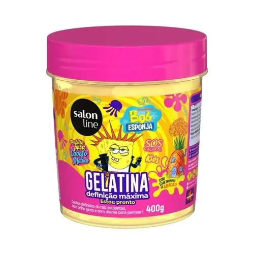 GELATINA SALON LINE KIDS BOB ESPONJA DEFINIÇÃO MAX 400G