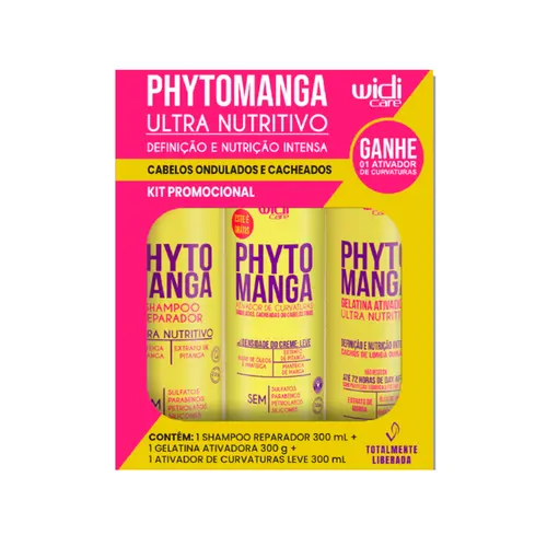KIT WIDI CARE PHYTOMANGA ONDULADOS E CACHEADOS 900ML