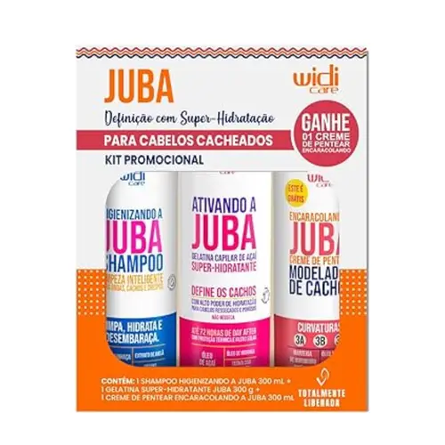 KIT WIDI CARE JUBA PARA CABELOS CACHEADOS 900ML