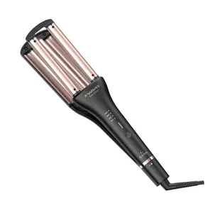 Modelador de ondas Gama Italy X Waves Keration Bivolt Display LED Cerâmica 160 a 220°C Nano Silver Micro Glitt Cabo gira