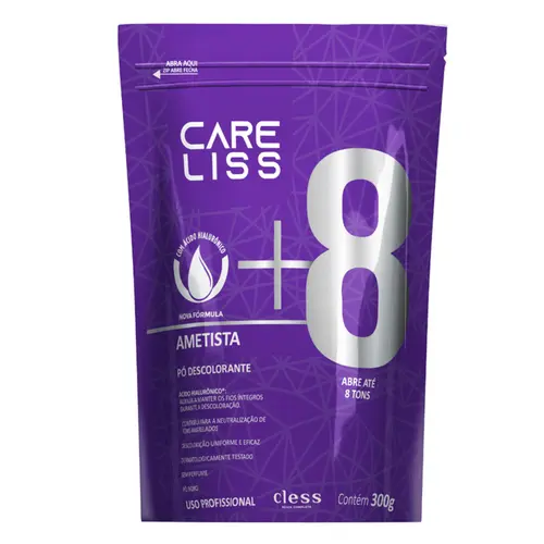 Pó Descolorante Cless Care Liss Ametista 8 tons Com 300 g
