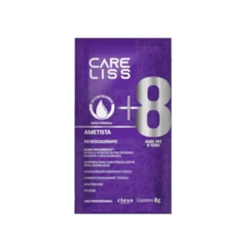 Pó Descolorante Care Liss Cless Proteínas da Soja Ametista 8 Tons Com 8 g