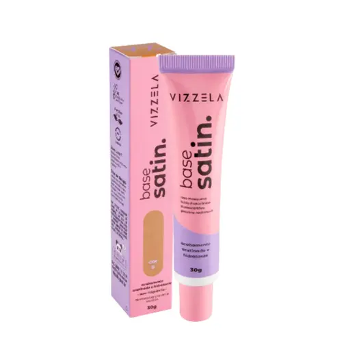 Base Líquida Vizzela Satin cor 09 Com 30 ml