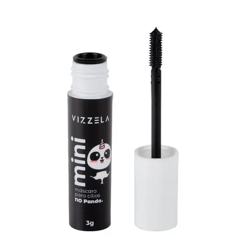 Máscara para Cílios Vizzela No Panda Mini Preta Com 5 g