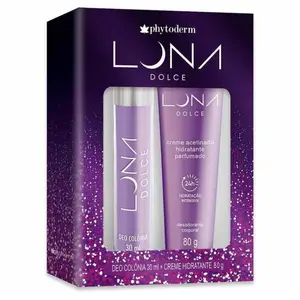 Kit Phytoderm Luna Dolce Mini Colônia E Creme Acetinado Com 30 Ml E 80 G