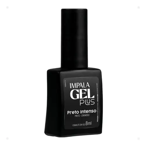 Esmalte em gel Impala Gel Plus Cremoso Preto Intenso Com 1 unidade
