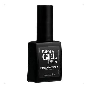 Esmalte em gel Impala Gel Plus Cremoso Preto Intenso Com 1 unidade