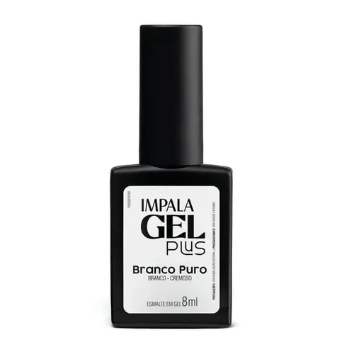 Esmalte em gel Impala Gel Plus Cremoso Branco Puro Com 7,5 ml
