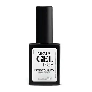 Esmalte em gel Impala Gel Plus Cremoso Branco Puro Com 7,5 ml