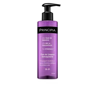 Óleo de Limpeza Demaquilante PRINCIPIA com óleo de girassol e Vitamina E Com 200 ml
