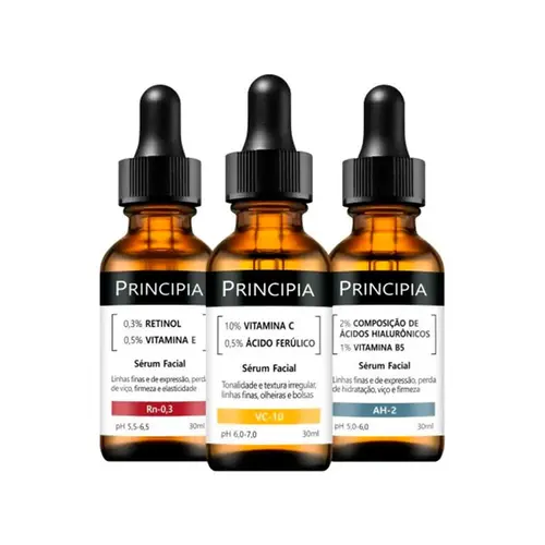 KIT SERUNS TRIO ESSENCIAL PRINCIPIA AH-2 VC-10 RN-0,3 Com 3 unidades