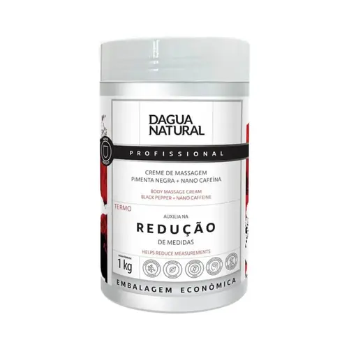Creme de Massagem D'água Natural Pimenta Negra Com 1000 g