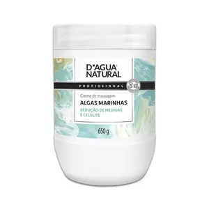 Creme de Massagem Corporal D'água Natural Algas Marinhas Com 650 g